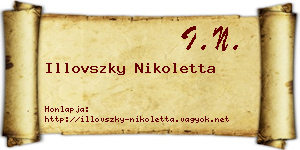 Illovszky Nikoletta névjegykártya