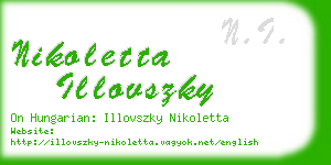 nikoletta illovszky business card